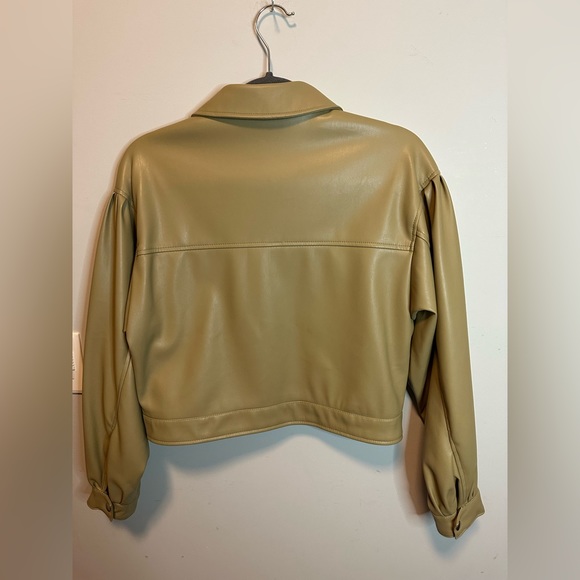 TAHARI FAUX LEATHER MOTO JACKET - Picture 7 of 7